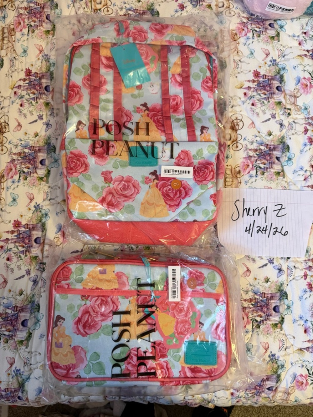 Posh Peanut Disney Princess Belle Backpack and Lunchbox